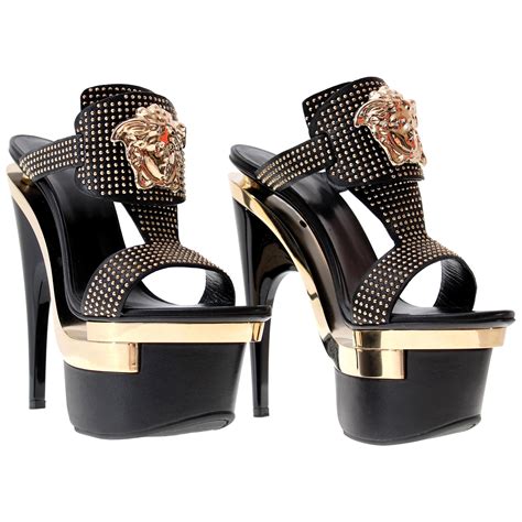 versace studded shoes|Versace platform shoes.